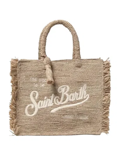 Mc2 Saint Barth Colette Fringed-edge Tote Bag In Neutral