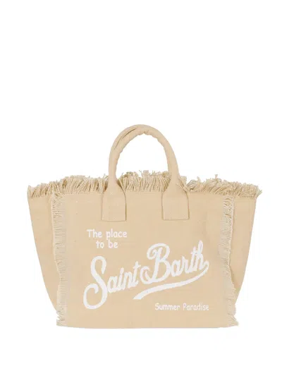 Mc2 Saint Barth Colette Fringe-trim Tote Bag In Brown