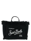 Mc2 Saint Barth Colette Wool Rib Bag With Embroidery In Black