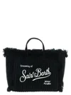 Mc2 Saint Barth Colette Wool Rib Bag With Embroidery In Black