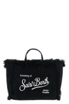 Mc2 Saint Barth Colette Wool Rib Bag With Embroidery In Black