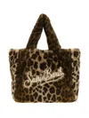 Mc2 Saint Barth Colette Leopard-embroidery Tote Bag In Brown