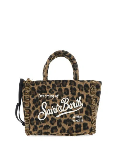 Mc2 Saint Barth Kids' Colette Leopard-print Tote Bag In Multi