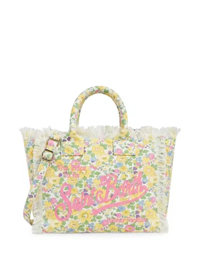 Mc2 Saint Barth Colette Liberty Floral-print Tote Bag In Yellow