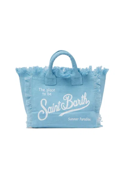 Mc2 Saint Barth Colette Linen Bag Light Blue