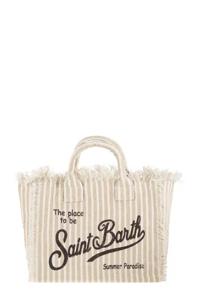Mc2 Saint Barth Colette - Linen Handbag In Neutral