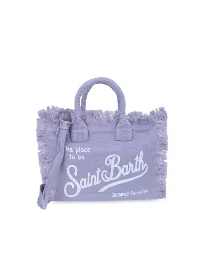 Mc2 Saint Barth Colette Linen Lilac Bag