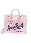 Mc2 Saint Barth Colette Linen Pink Stripes Bag