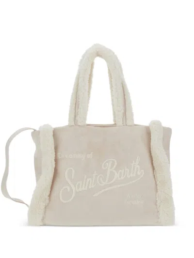Mc2 Saint Barth Kids' Colette Logo-detail Tote Bag In Neutral
