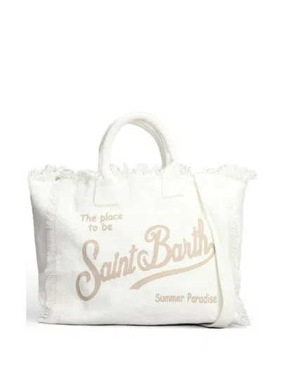 Mc2 Saint Barth Colette Logo-print Tote Bag In White