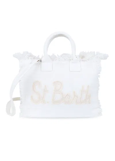 Mc2 Saint Barth Colette Patch White Tote Bag