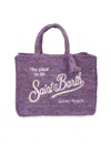 Mc2 Saint Barth Colette Raffia Handbag Lilac Color