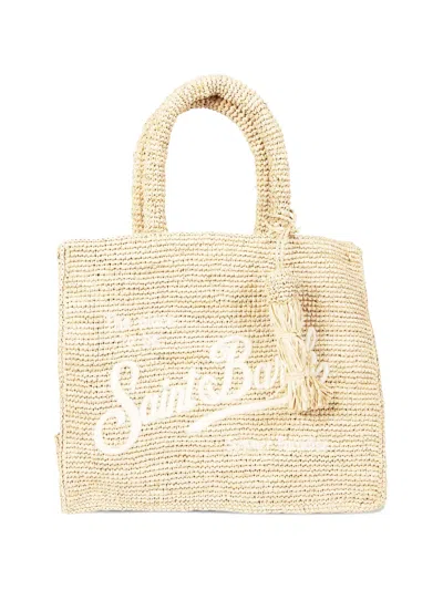Mc2 Saint Barth Colette Raffia Tote Bag In Red