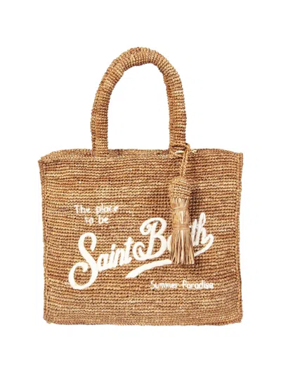 Mc2 Saint Barth Colette Raffia Tote Bag In White