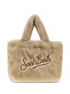 Mc2 Saint Barth 'vanity Mini Soft Fur' Handbag In Neutral