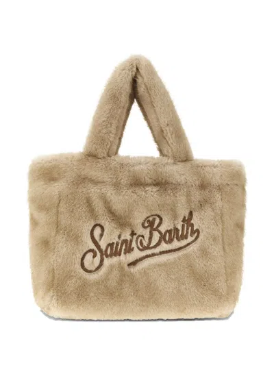 Mc2 Saint Barth Colette Shearling-effect Tote Bag In Neutral