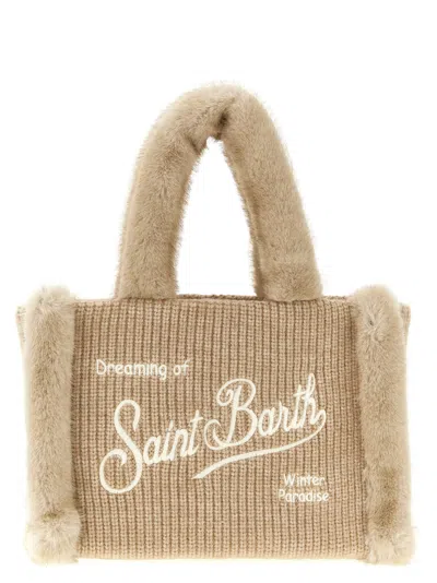MC2 SAINT BARTH COLETTE SHEARLING RIB HANDBAG