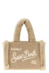 Mc2 Saint Barth Vanity Mini Shearling Rib Hand Bags Beige In Sand