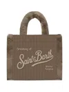 Mc2 Saint Barth Colette Shearling Rib Tote Bag In Brown