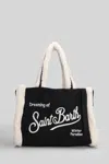 Mc2 Saint Barth Colette Shearling  Tote In Black