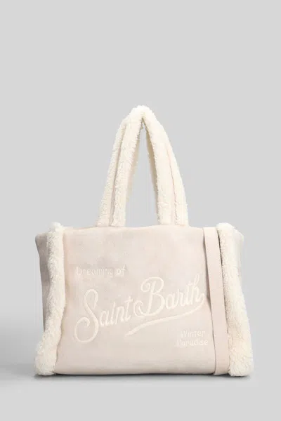 Mc2 Saint Barth Colette Shearling  Tote In White