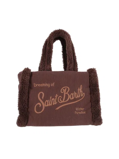 Mc2 Saint Barth Kids' Colette Shearling-corduroy 18 Emb In Brown