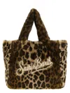 Mc2 Saint Barth Colette Leopard-embroidery Tote Bag In Brown
