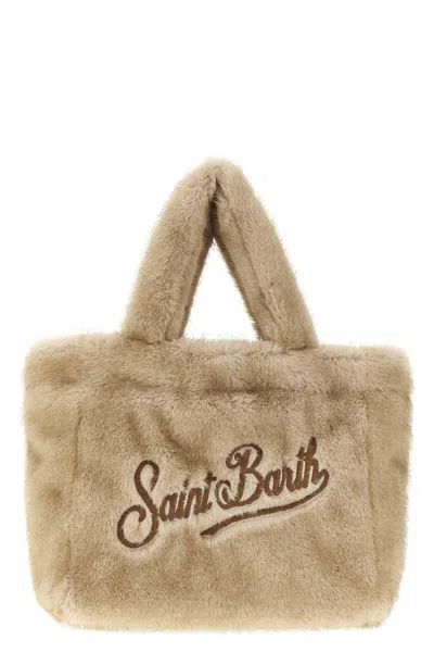 Mc2 Saint Barth 'colette Soft Fur' Handbag In Sand