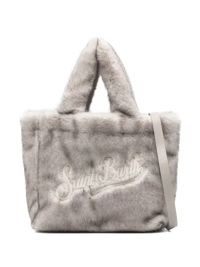 Mc2 Saint Barth 'colette Soft Fur' Tote Bag In Gray