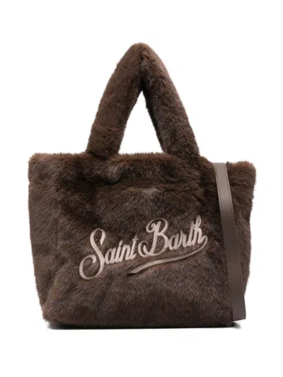 Mc2 Saint Barth Colette Soft Fur Tote Bag In Brown