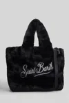Mc2 Saint Barth Colette Soft Fur Tote In Black
