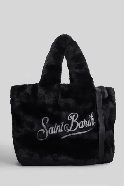 Mc2 Saint Barth Colette Soft Fur Tote In Black