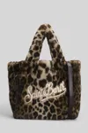 Mc2 Saint Barth Colette Soft Fur Tote In Brown
