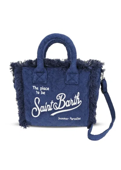Mc2 Saint Barth Colette Sponge Quilted Terry Navy Blue Bag