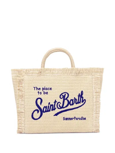 Mc2 Saint Barth Colette Straw-effect Tote Bag In Neutral