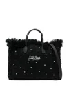 Mc2 Saint Barth Colette Fringed Embellished Tote Bag In Black