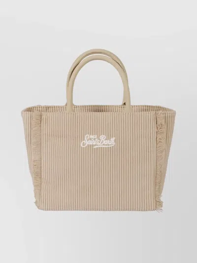 Mc2 Saint Barth Colette Tote Bag With Fringe And Handles