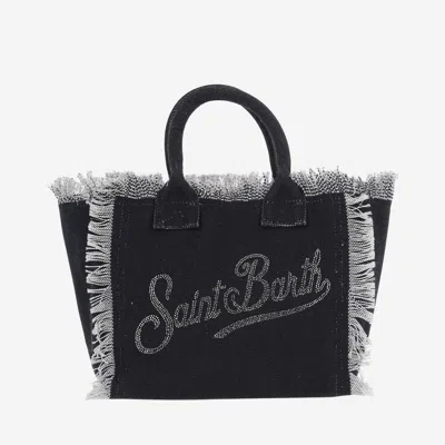 Mc2 Saint Barth Colette Tote Bag With Logo In Denim