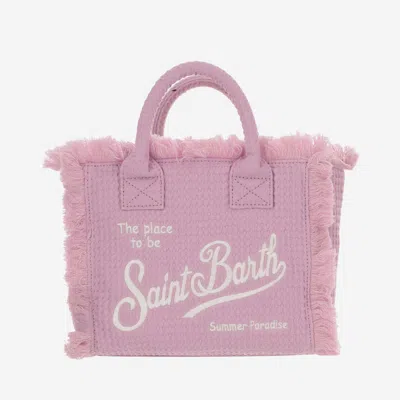 Mc2 Saint Barth Colette Tote Bag With Logo In Pink