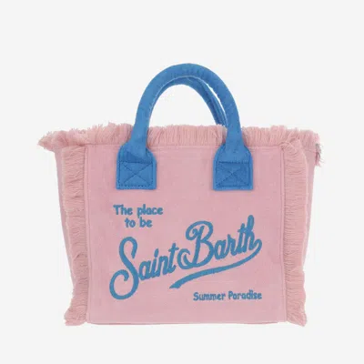 Mc2 Saint Barth Colette Tote Bag With Logo In Pink