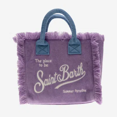 Mc2 Saint Barth Colette Tote Bag With Logo In Purple