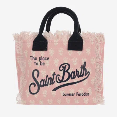 Mc2 Saint Barth Colette Tote Bag With Logo In Red