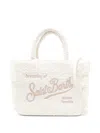 Mc2 Saint Barth Mini Vanity Logo-embroidered Tote Bag In White