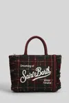 Mc2 Saint Barth Check Fringed Tote Bag In Red