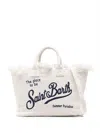 Mc2 Saint Barth 'colette' White Linen Bag In White