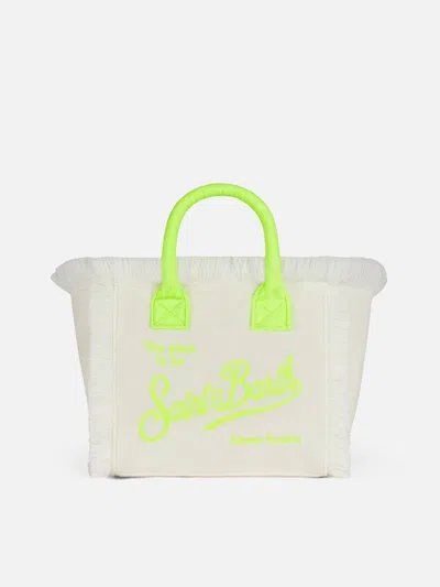 Mc2 Saint Barth Colette White Terry Handbag With Saint Barth Logo