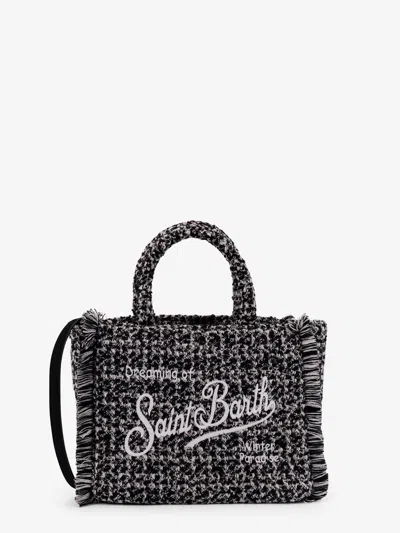 Mc2 Saint Barth Colette Wool Blend Crossbody Bag In Black