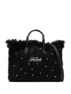 Mc2 Saint Barth Colette Fringed Embellished Tote Bag In Black