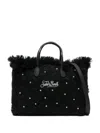 Mc2 Saint Barth Colette Fringed Embellished Tote Bag In Black