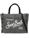 Mc2 Saint Barth 'colette Wool' Tote Bag  In Gray